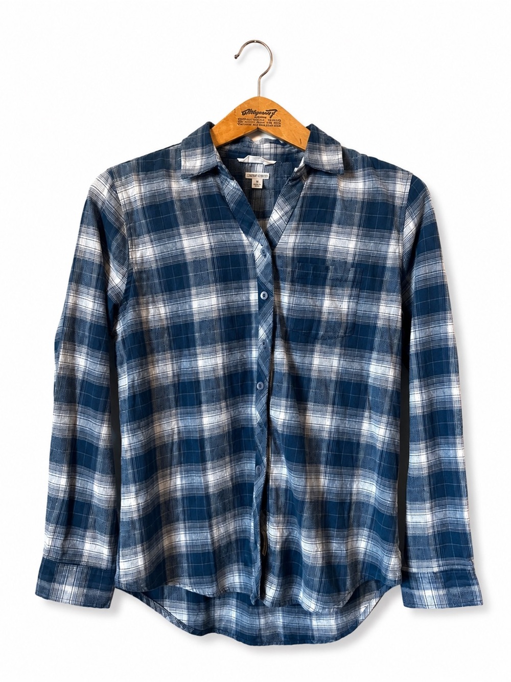 Weatherproof Women's Plaid Shirt Cotton Blend Button Up Size S Casual Fall Comfy